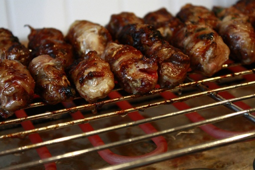 "Turcinieddri", piatto tipico, a base di interiora di animale, della cucina salentina.