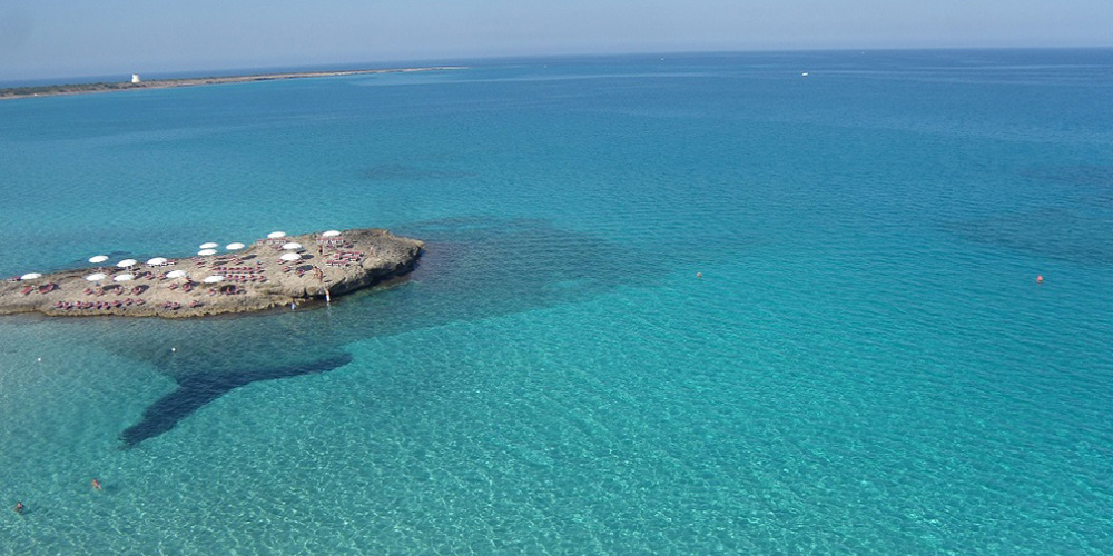 Lo scoglio di "Punta della Suina", Gallipoli, Lecce.