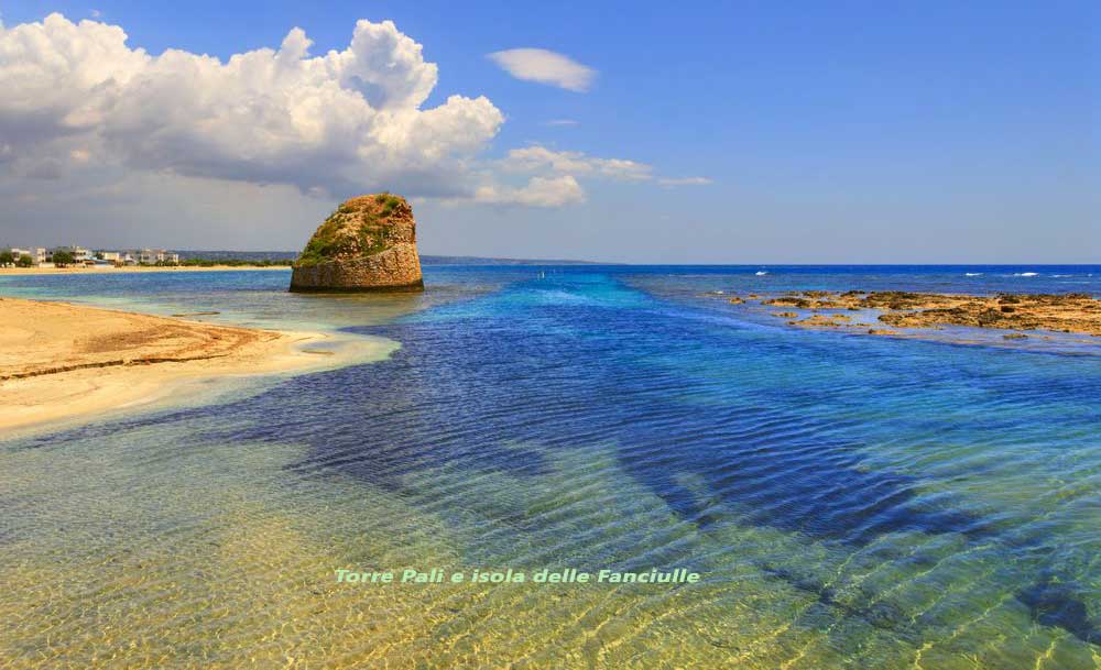 Torre Pali e isola della Fanciulle, Torre Pali, frazione di Salve, Lecce.